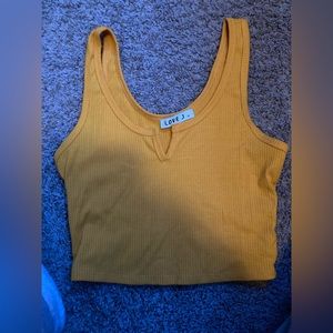 Orange cropped tank top